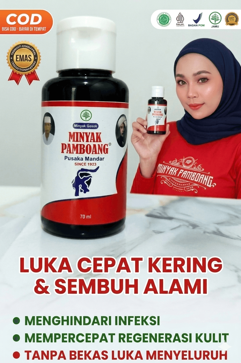 Botol Minyak Pamboang Pusaka Mandar ukuran 70 ml