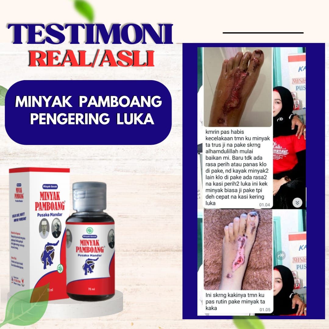Dokumentasi testimoni pelanggan Minyak Pamboang Pusaka Mandar 2
