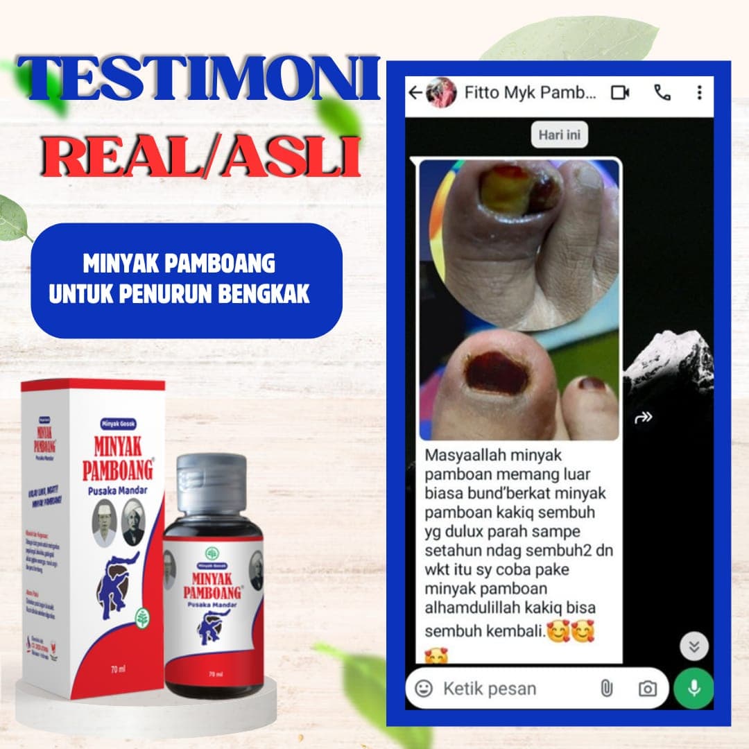 Dokumentasi testimoni pelanggan Minyak Pamboang Pusaka Mandar 8